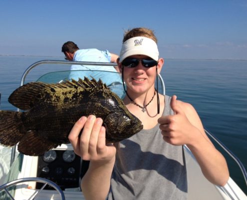 A fun little Tripletail caught in Tampa Bay.